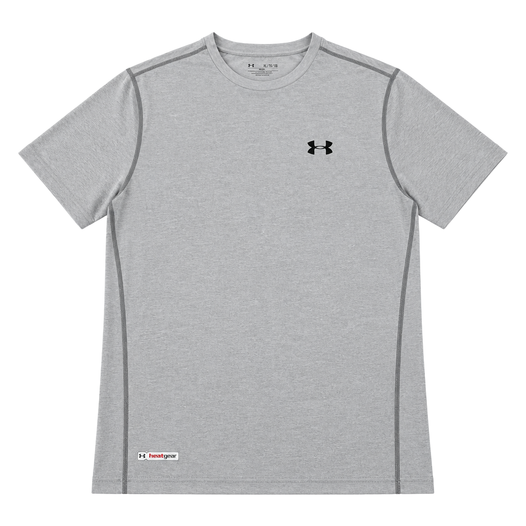 Under Armour HeatGear T-Shirt Size XL Gray Athletic Fitted 1