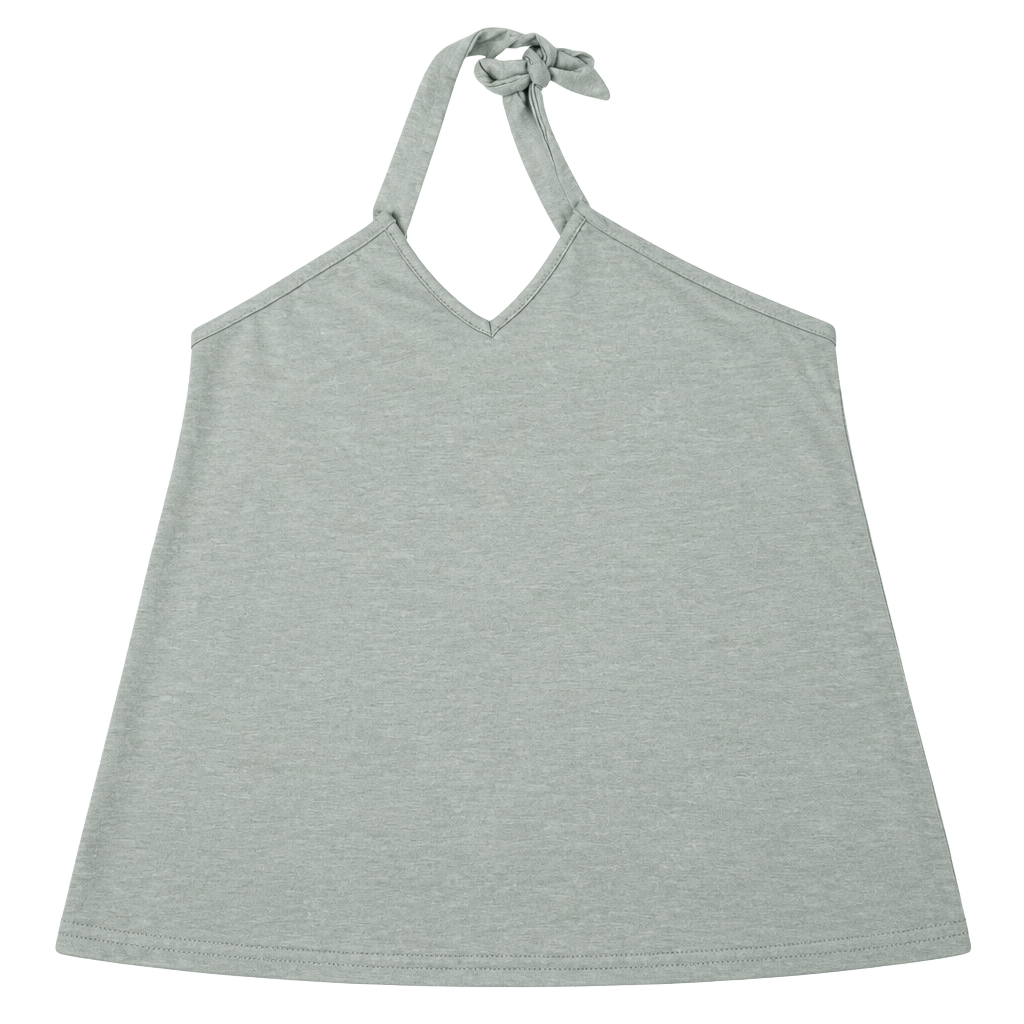 SHEIN Halter Tank Top Size XL Green V-Neck Tie Back Casual 1