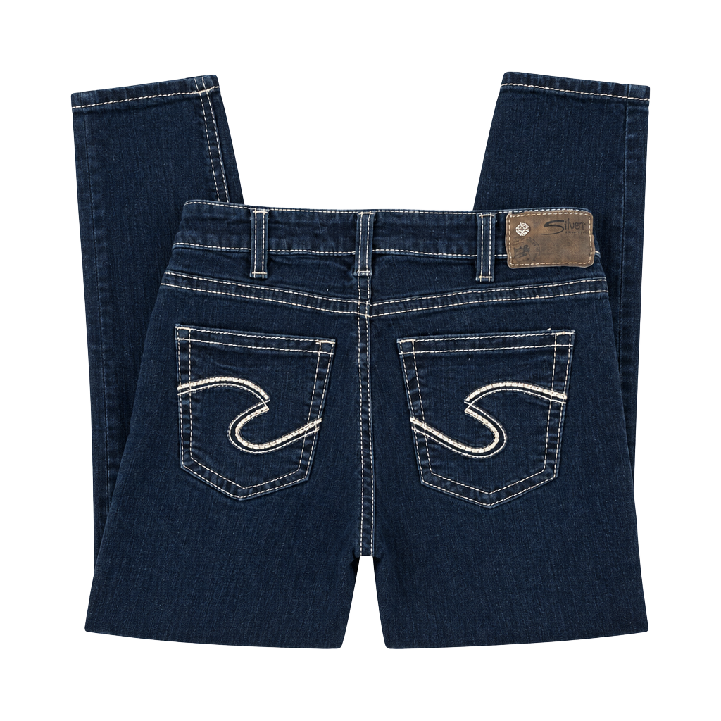 Silver Jeans Co. Suki High Capri Size 30/L24 Dark Wash Super Stretch 1