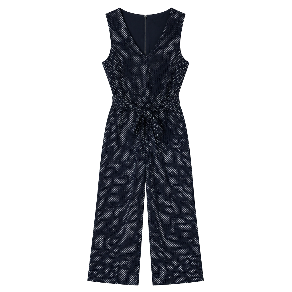 Banana Republic Polka Dot Sleeveless Wide Leg Jumpsuit Size 10 1
