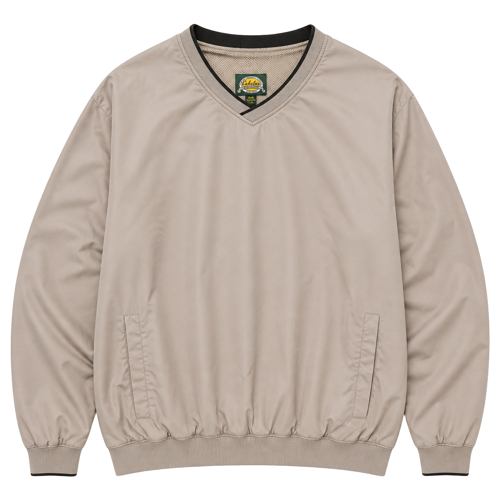 Cabela's Windcrest V-Neck Pullover Windshirt, Tan, Size XL Tall 1