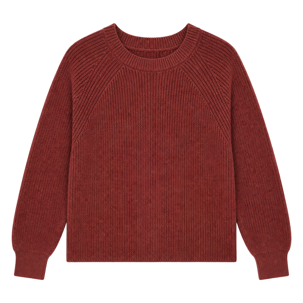 Jessica Simpson Rust Red Raglan Shaker Stitch Sweater XXL 1
