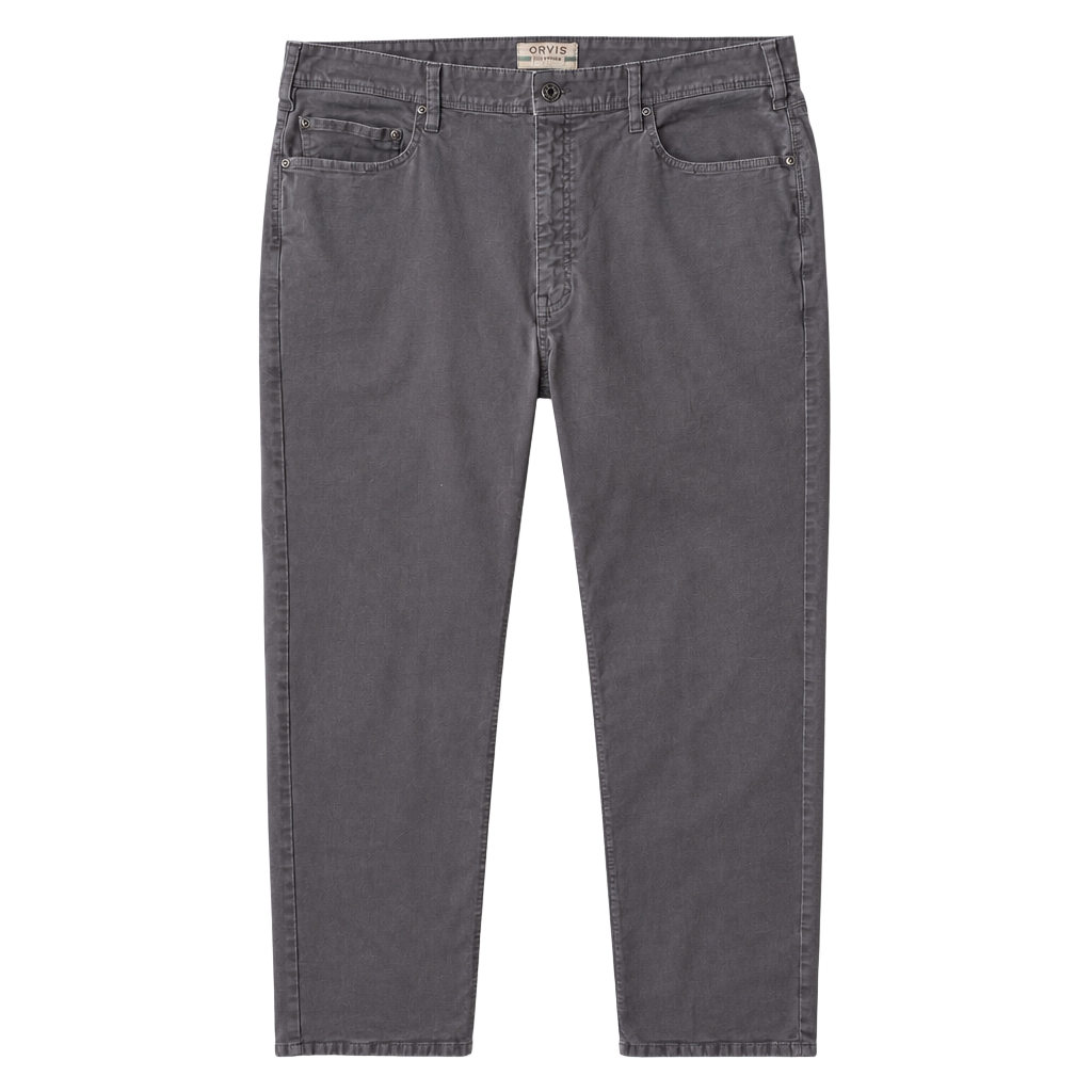 Orvis Men's Five Pocket Stretch Twill Pants Size 40x32 Grey 1
