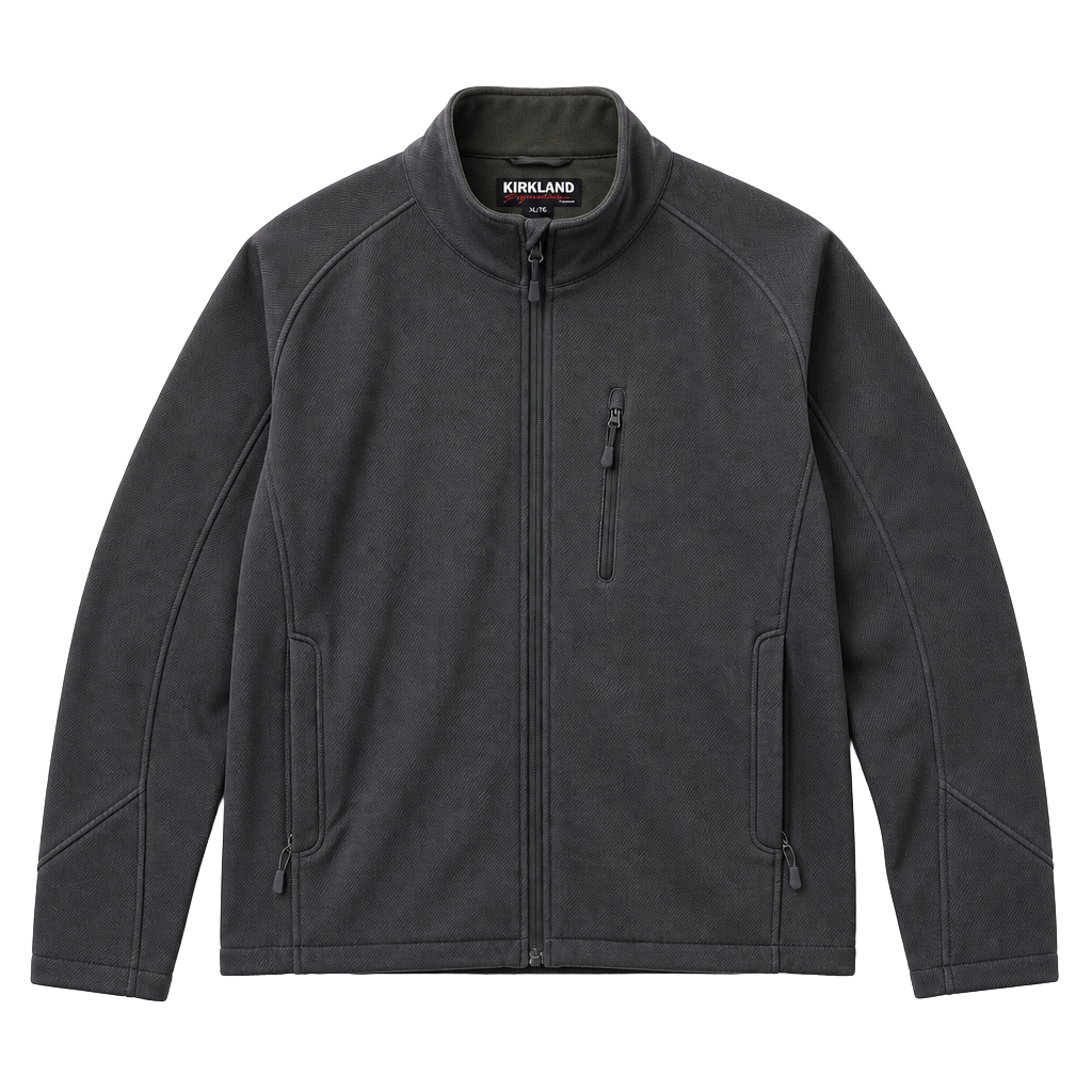 Kirkland Signature Men's Softshell Jacket XXL Gray Full Zip 1