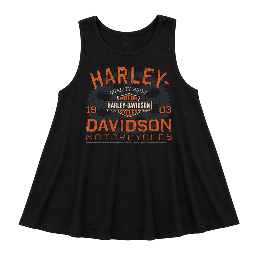 Harley-Davidson Quality Built Black Graphic Tank Top Size XL 1
