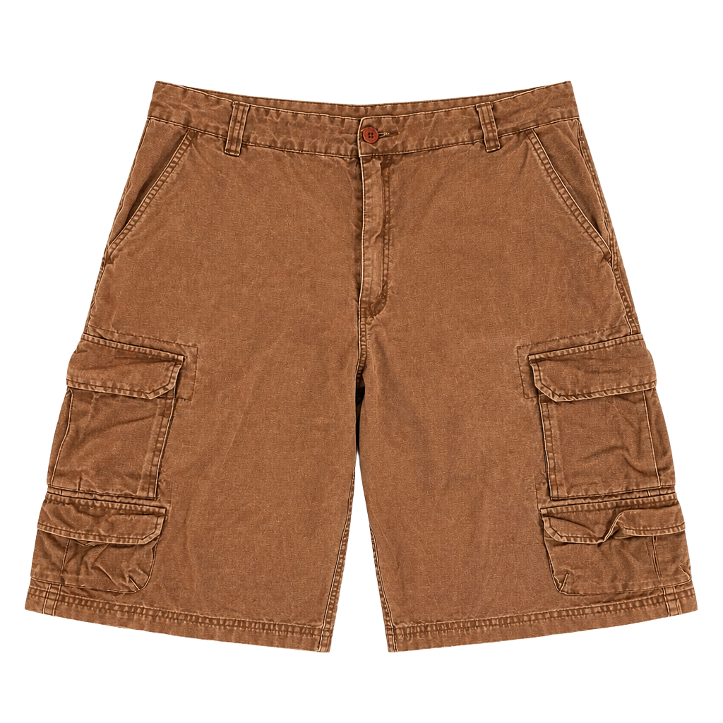 Bugle Boy Vintage 90s Dirt Brown Cargo Shorts Size 40 1