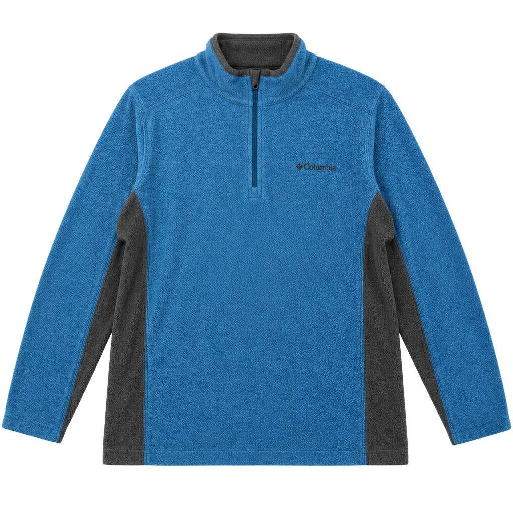 1650 Columbia Fleece Pullover Size L Blue Half Zip Jacket 1