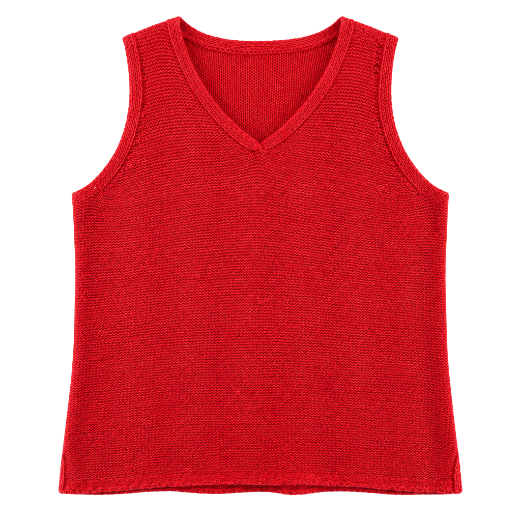 1686 Vintage J.H. Collectibles Red Knit V-Neck Sweater Vest 1