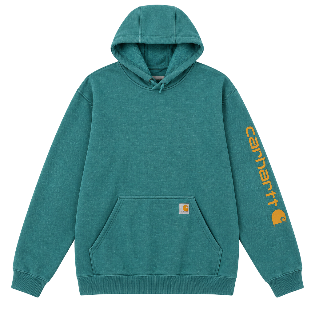 1684 Carhartt Loose Fit Hoodie Size XL Tall Teal 1