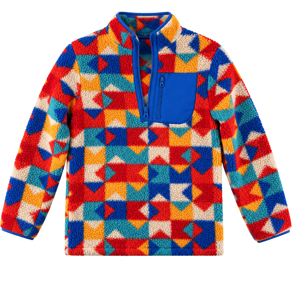1673 Cat & Jack 1/4 Zip Fleece Jacket M (8/10) Multicolored 1