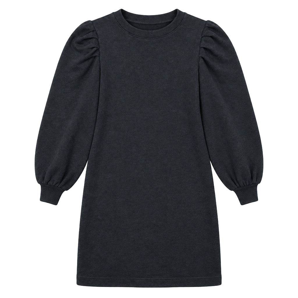 Prologue Puff Sleeve Sweatshirt Dress Size XS Black 1