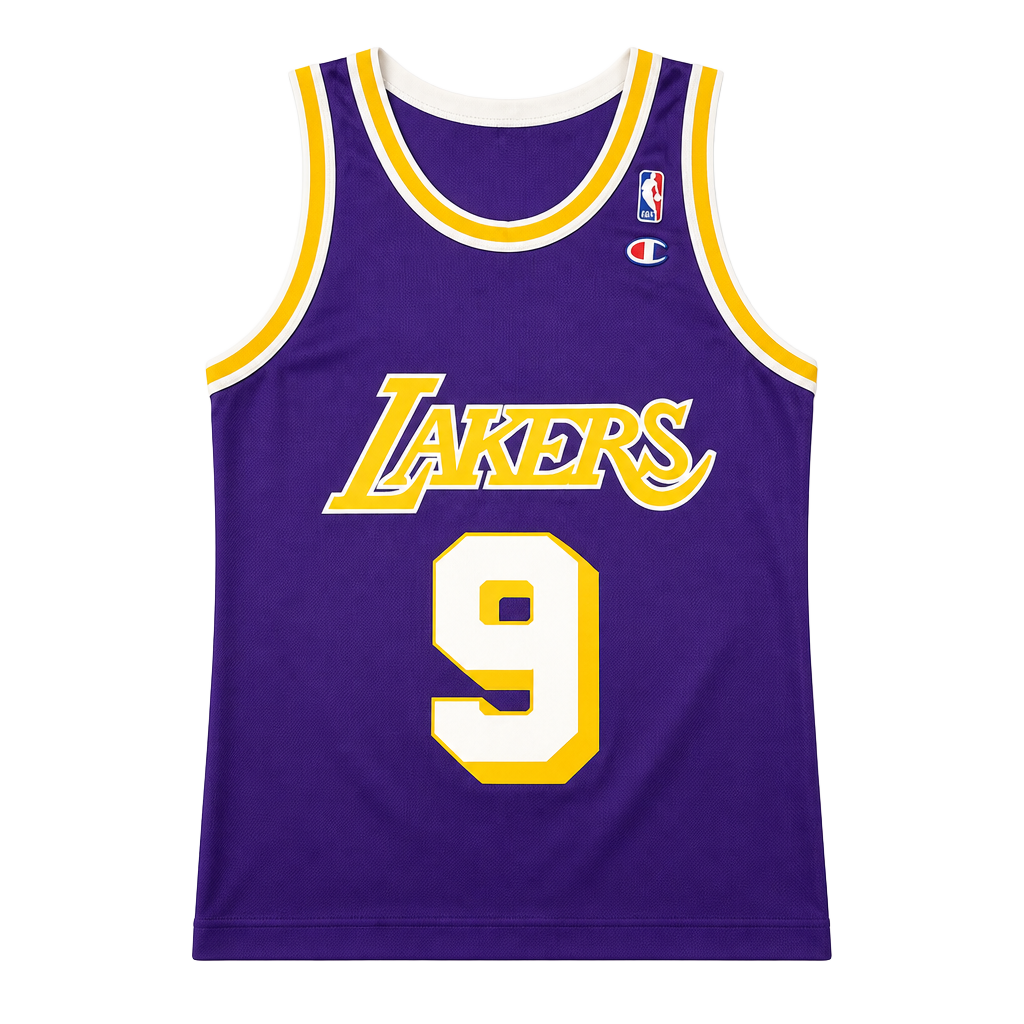 Vintage Champion Los Angeles Lakers Nick Van Exel #9 Jersey Size 36 1