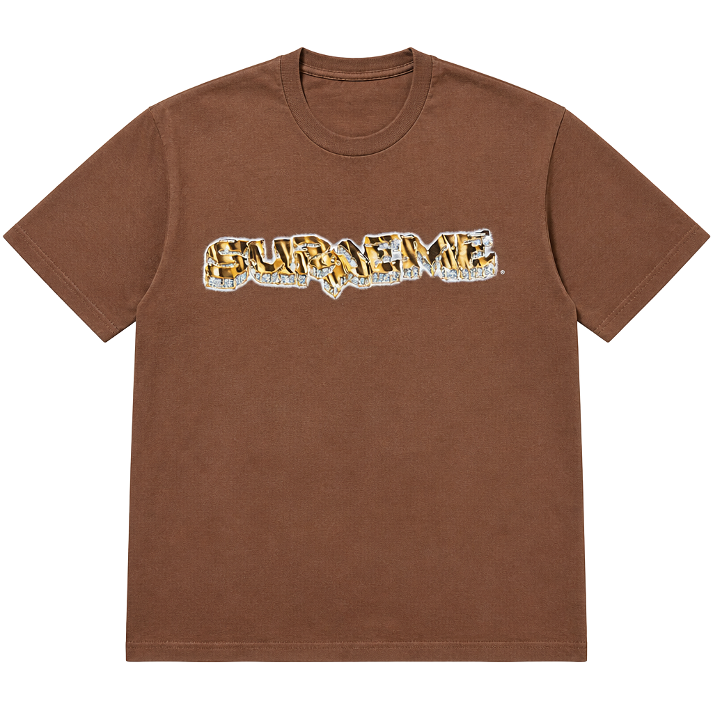 Supreme Diamond Tee Brown FW21 1