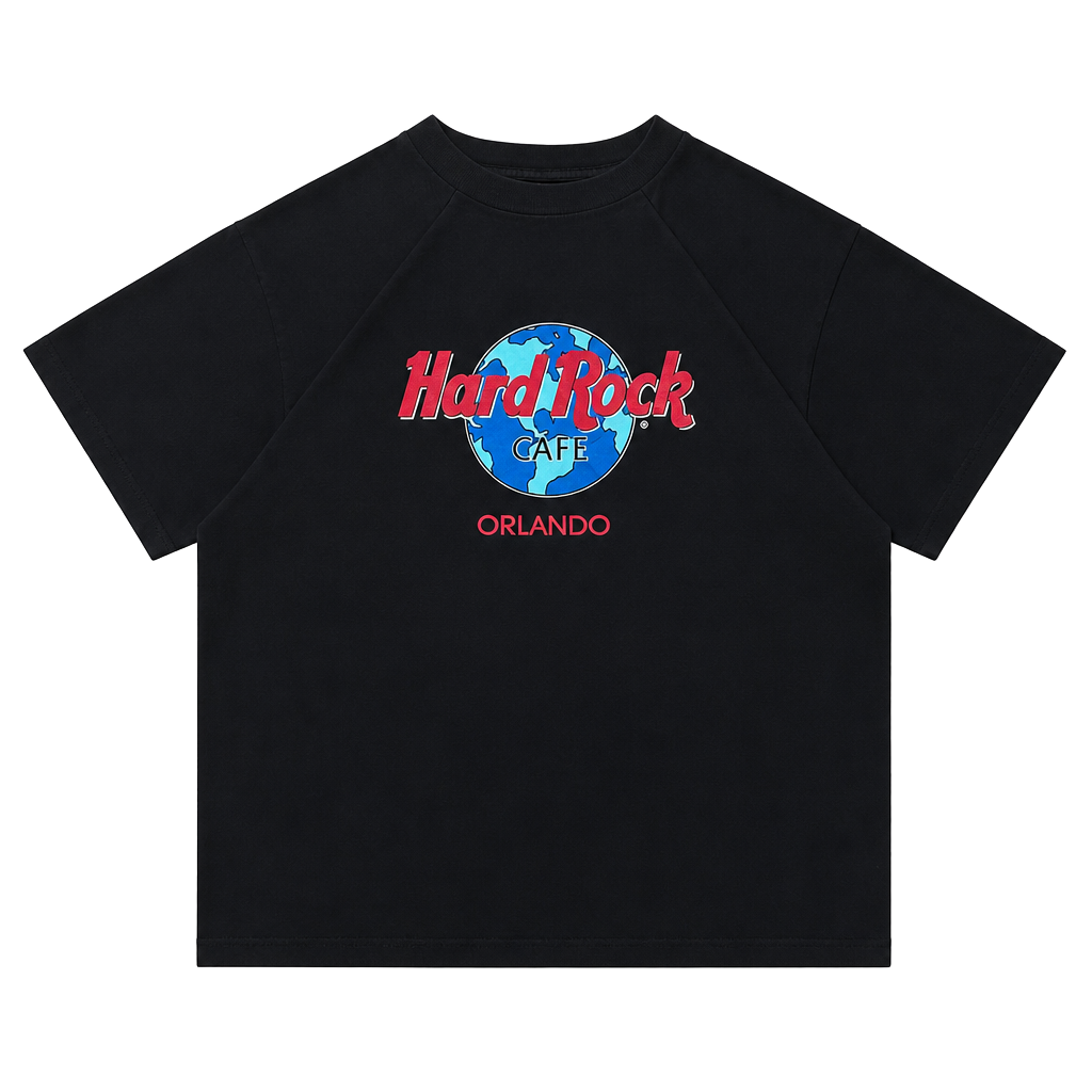 Hard Rock Cafe T-Shirt X-Large Black Orlando Graphic Vintage Tee 1