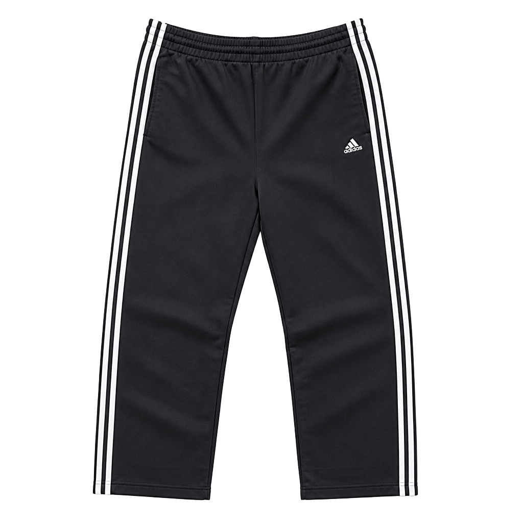 Vintage Adidas Black 3-Stripes Athletic Sweatpants Track Pants Size S 1