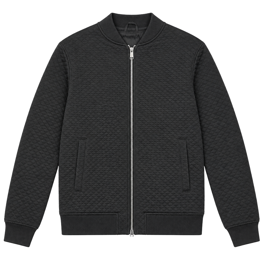 Armani Exchange Quilted Bomber Jacket Size S Black 1