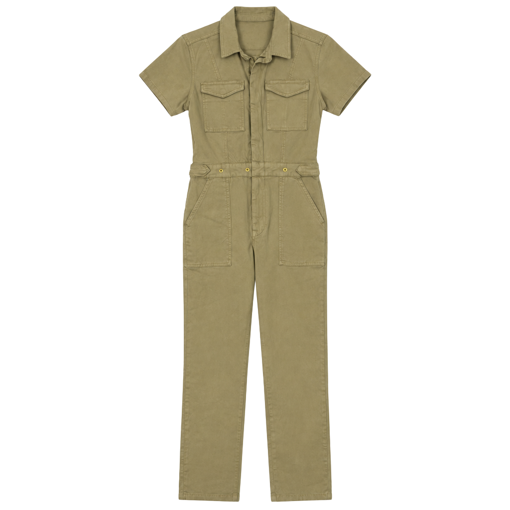Good American Fit For Success Jumpsuit Size 2 Postal Khaki NWT 1