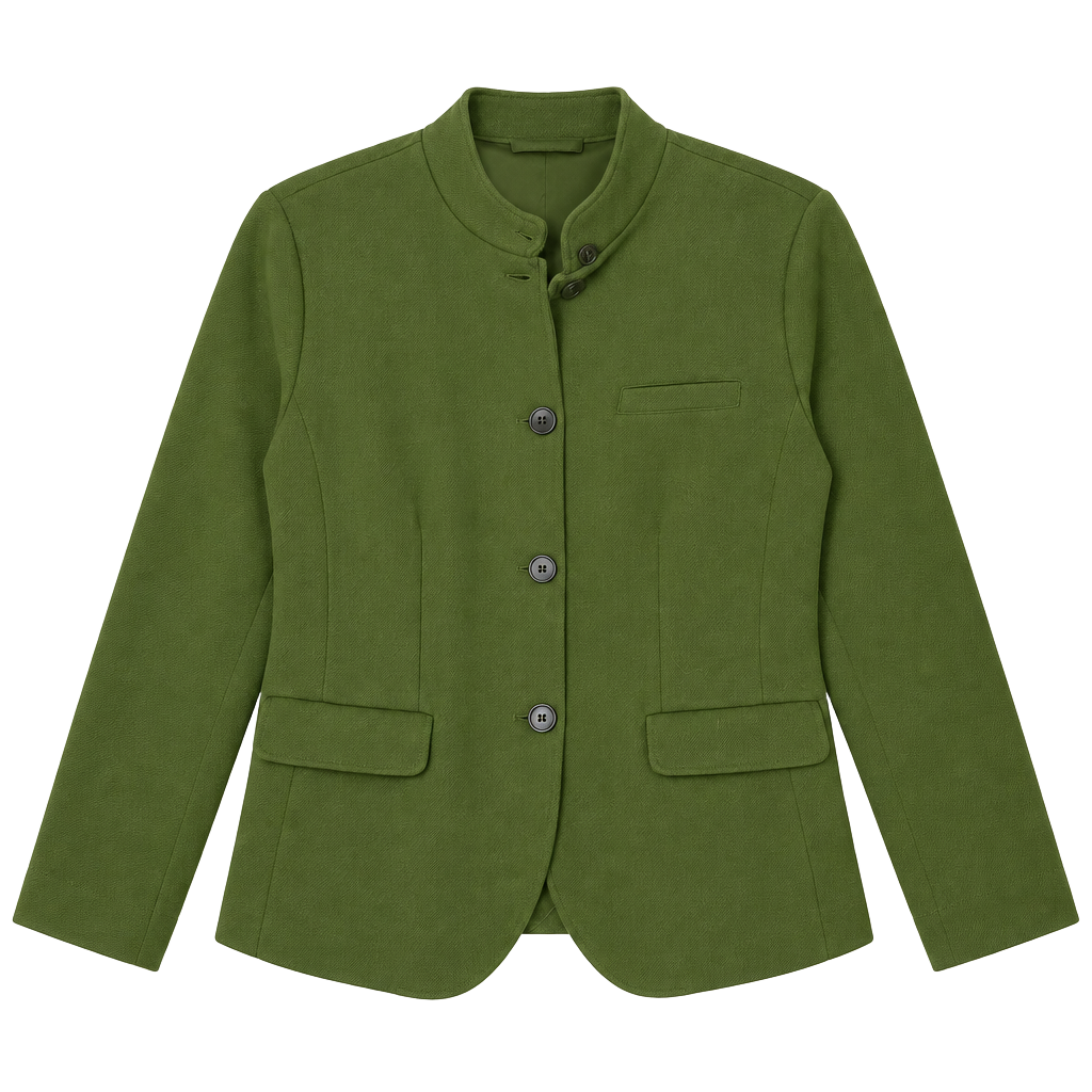 Banana Republic Knit Blazer Size L Olive Green Button Front 1