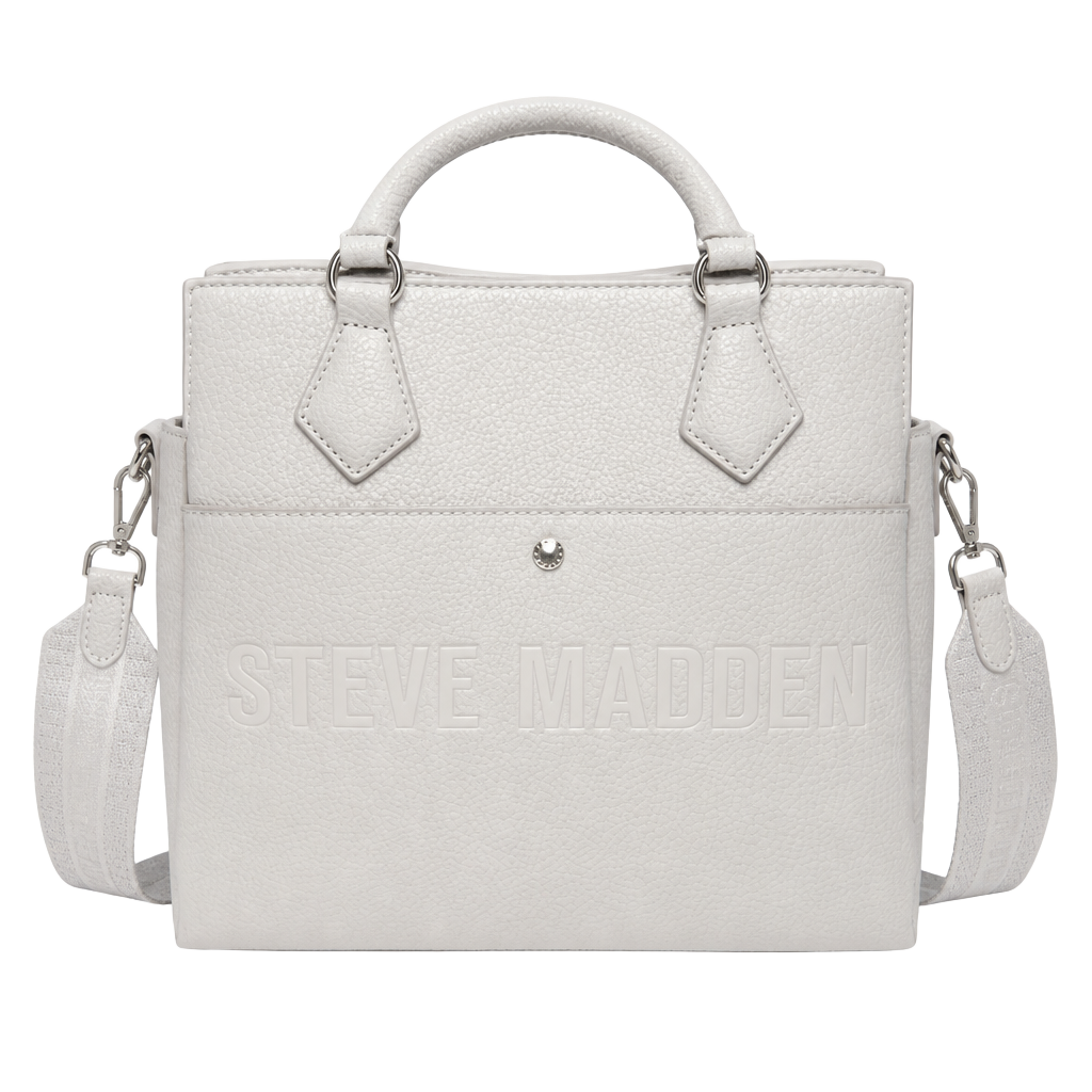 Steve Madden Blivonia Small Crossbody Bag Grey Pebbled Faux Leather 1