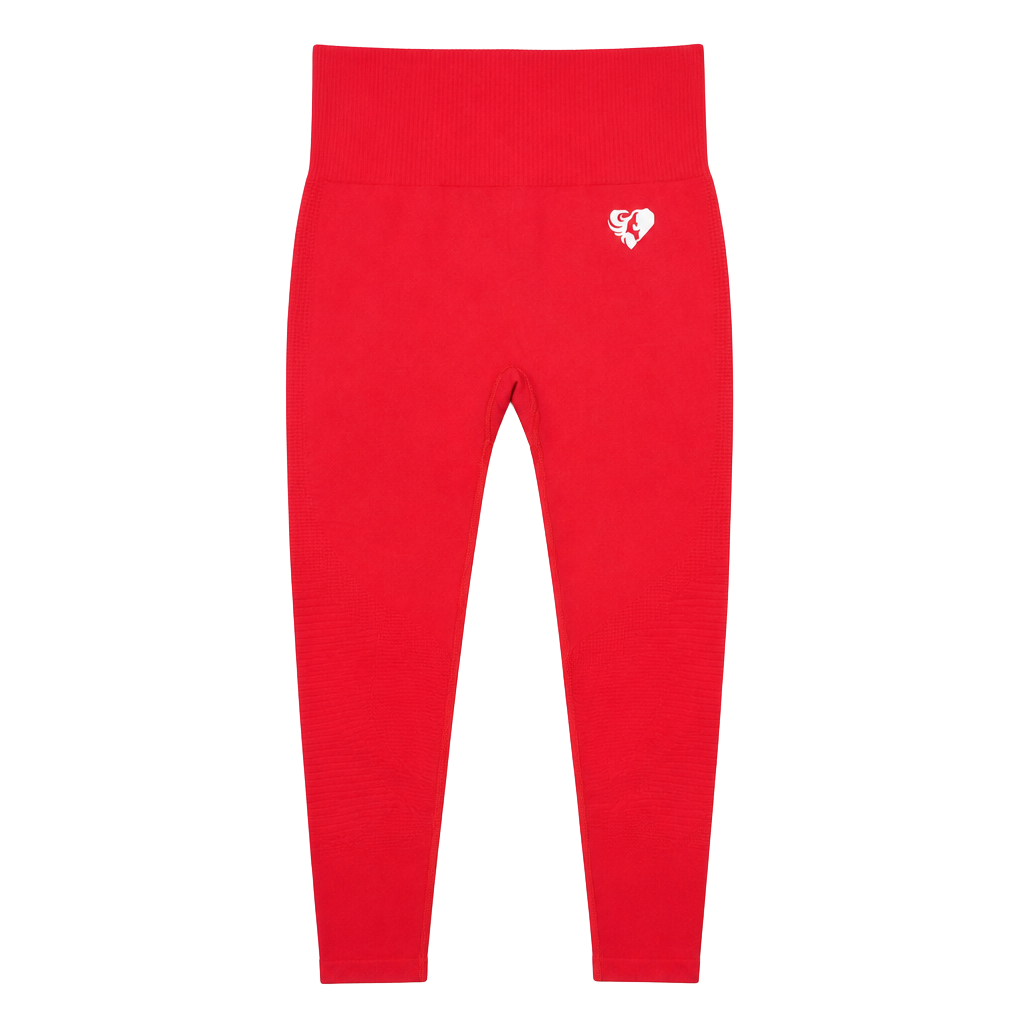 Womens Best Power Seamless Leggings Red 1