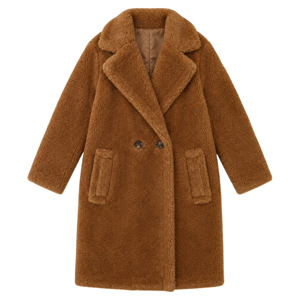 Neo Mint Faux Fur Teddy Coat Brown 1