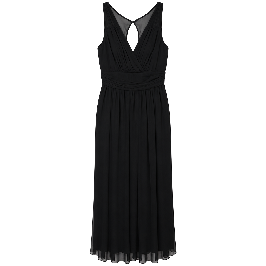 Alfred Sung D693 Dress Size 16 Black Long Maxi Halter Gown 1
