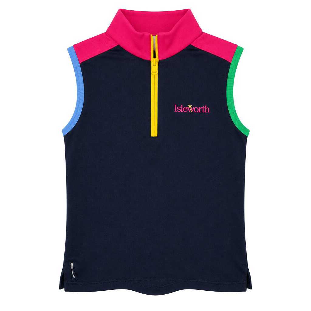 RLX Ralph Lauren GIRLS 6 Sleeveless 1/4-Zip Polo Size 6 Isleworth 1