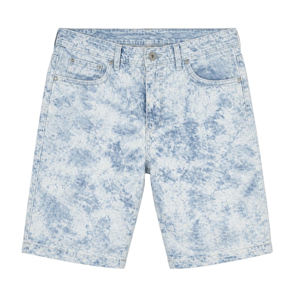 Bandolino Brady Bermuda Shorts Size 14 Acid Wash Denim Tie Dye 1