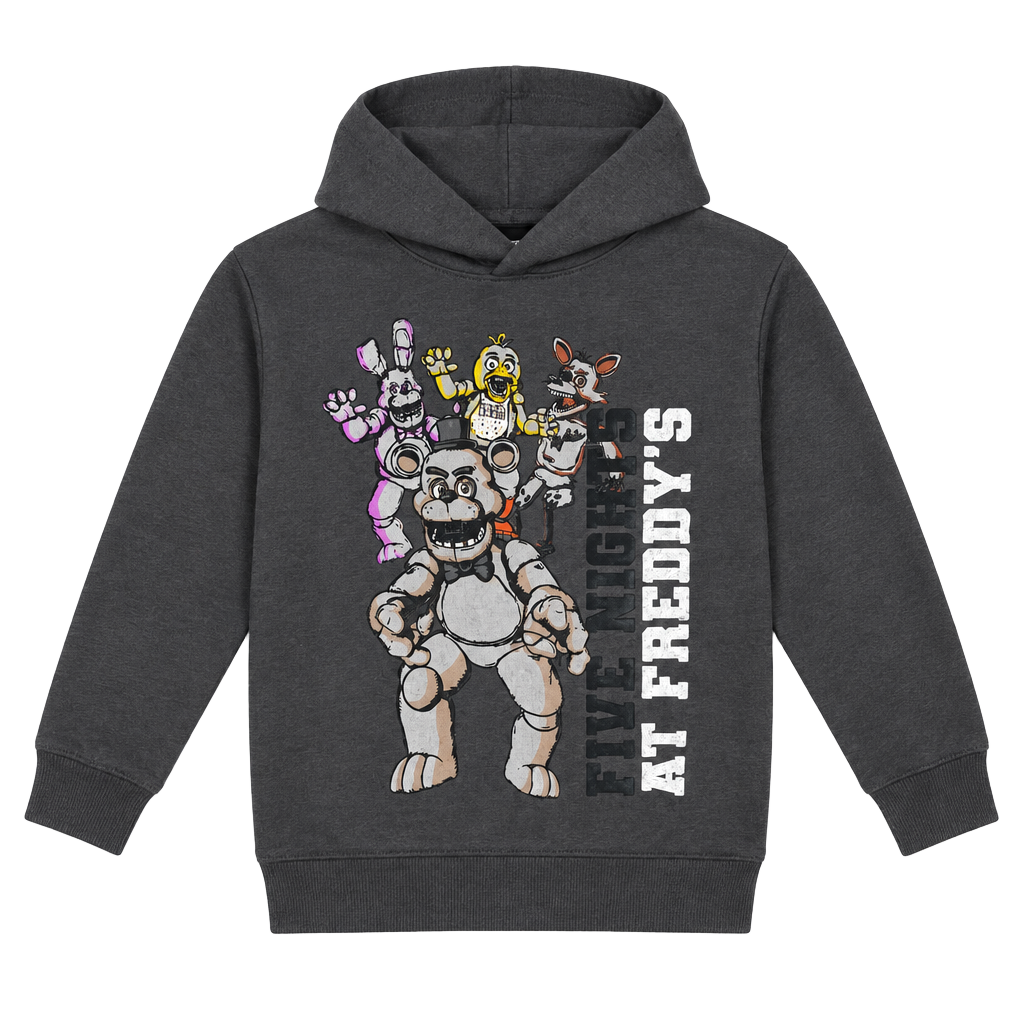 Childs Five Nights At Freddy's Hoodie Size S Gray Character Graphic Sweatshirt 1