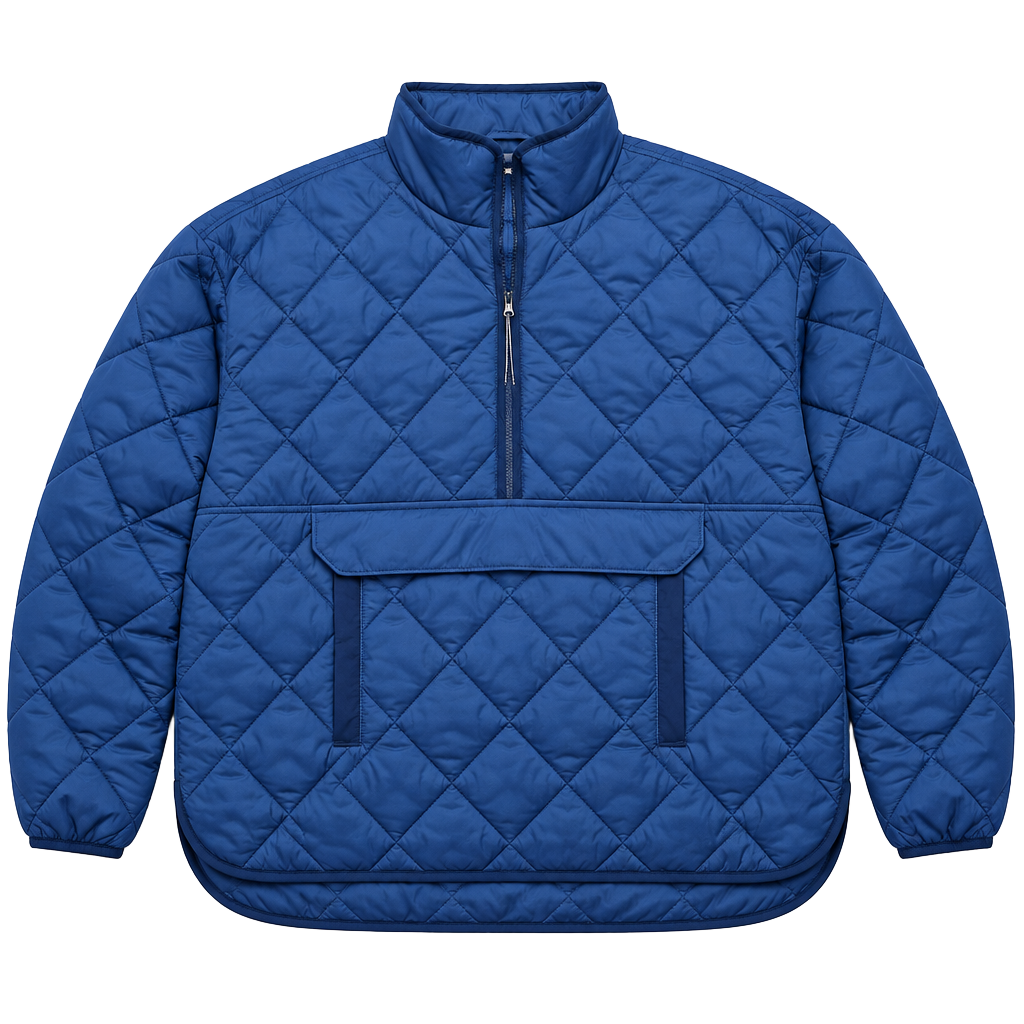 Alpine Design Quilted Pullover Jacket Blue, Large 1