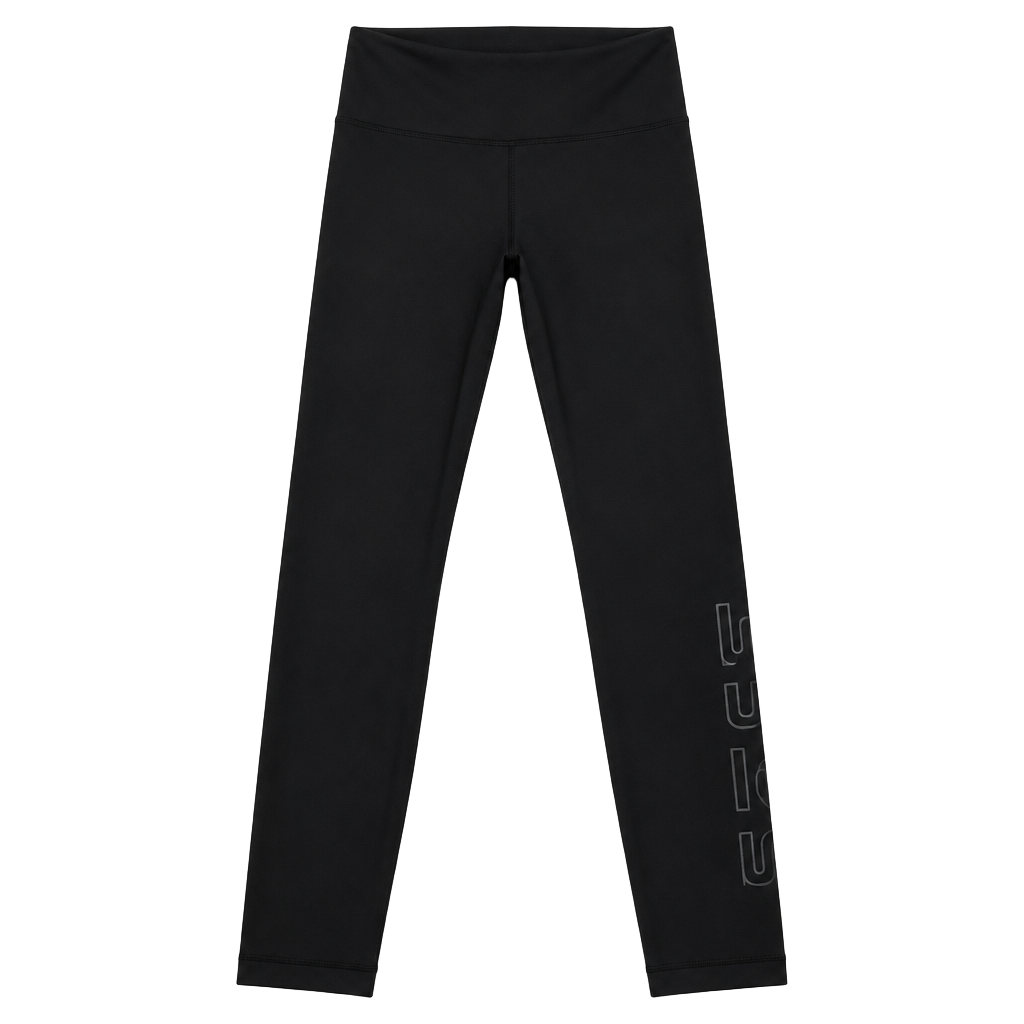 Lululemon Wunder Train size 4 Black High Rise Graphic Logo Leggings 1