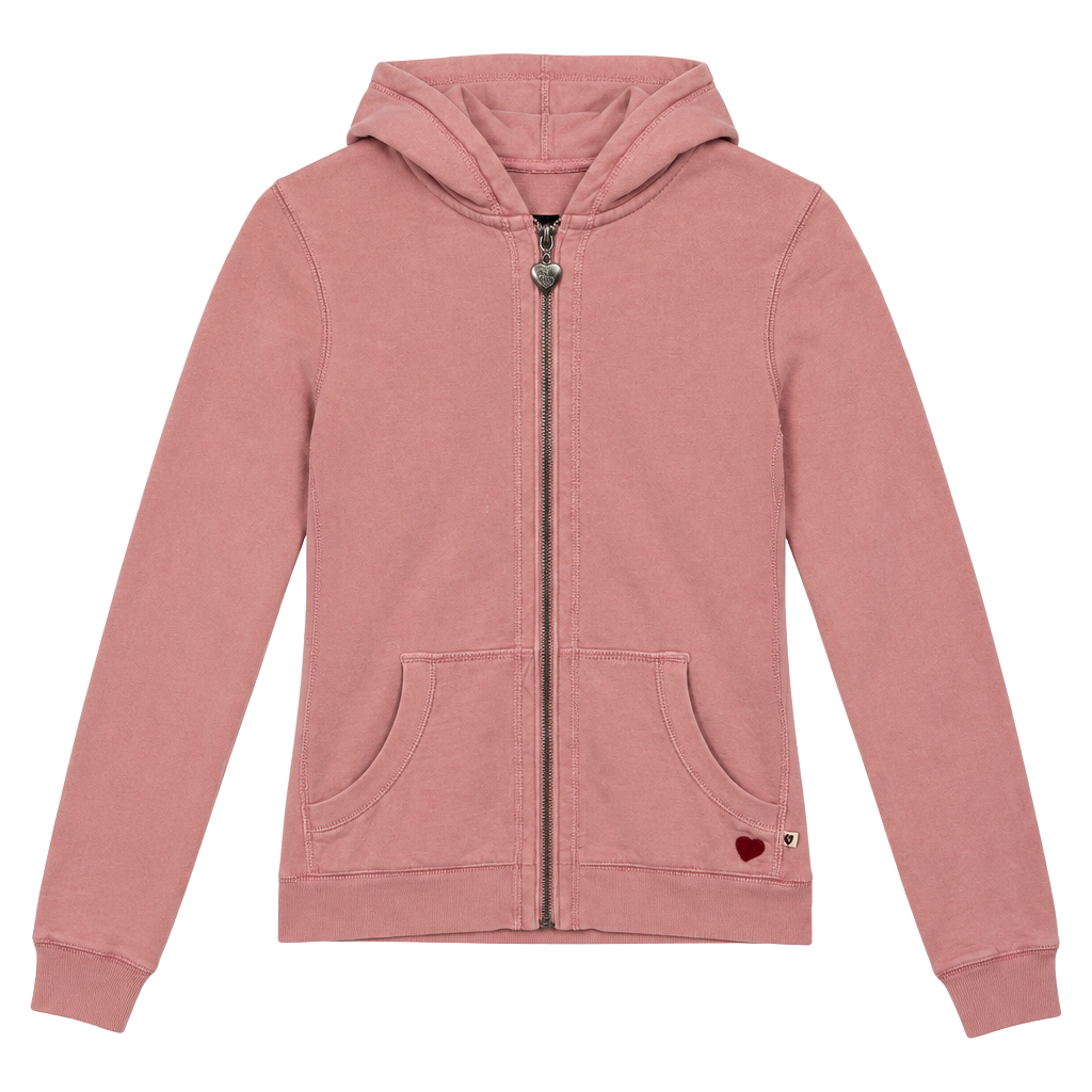 Y2K Twisted Heart Full Zip Hoodie Size S Pink 1
