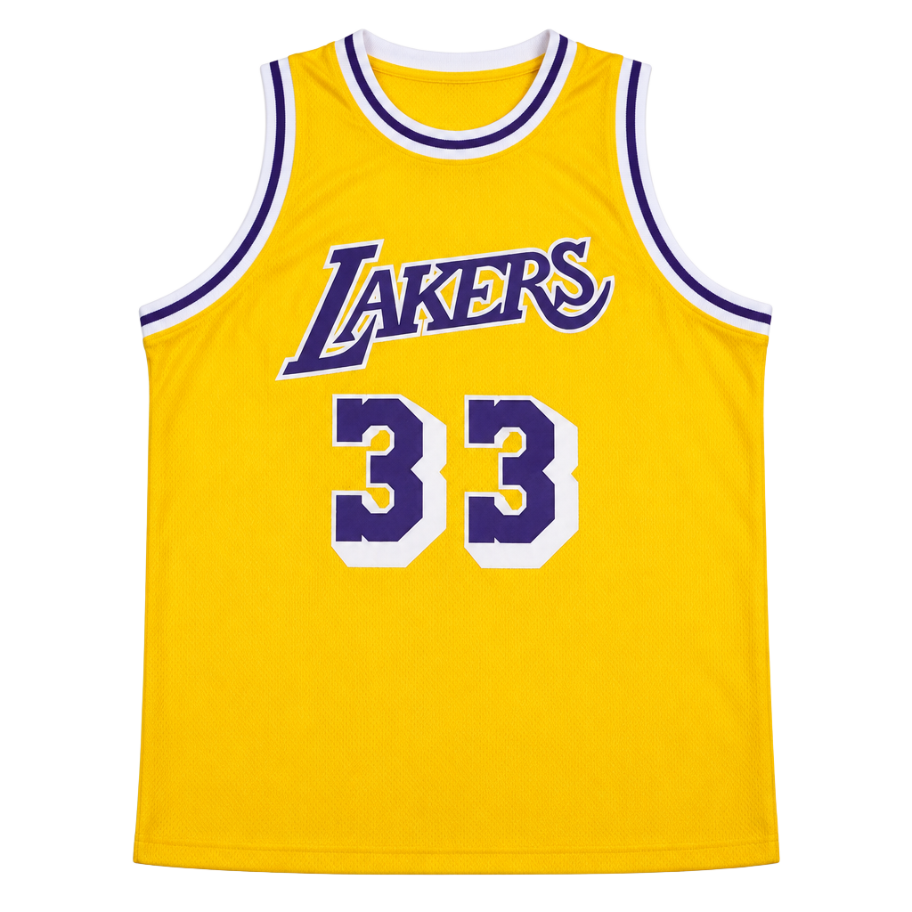 Los Angeles Lakers Kareem Abdul-Jabbar Jersey Size XL Yellow 33 1