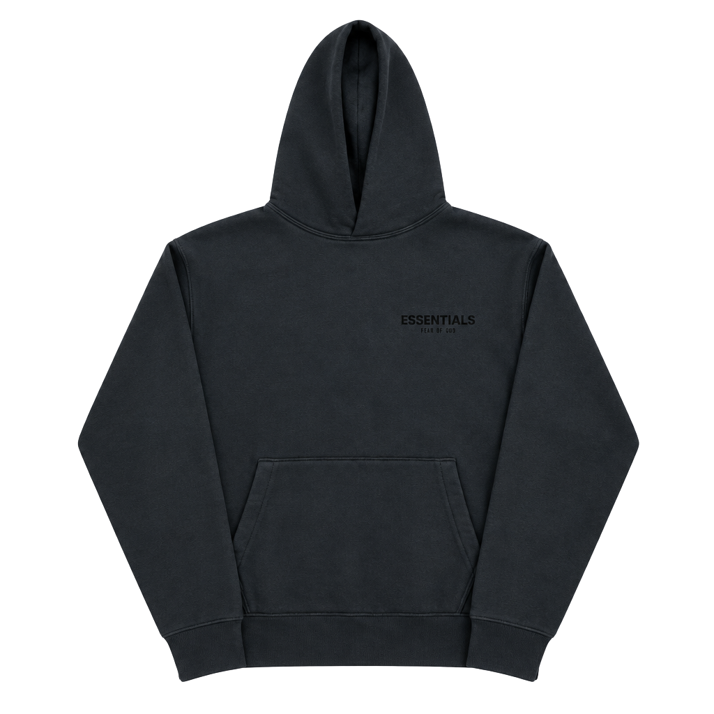 Fear of God Essentials Pullover Hoodie Stretch Limo Black 1