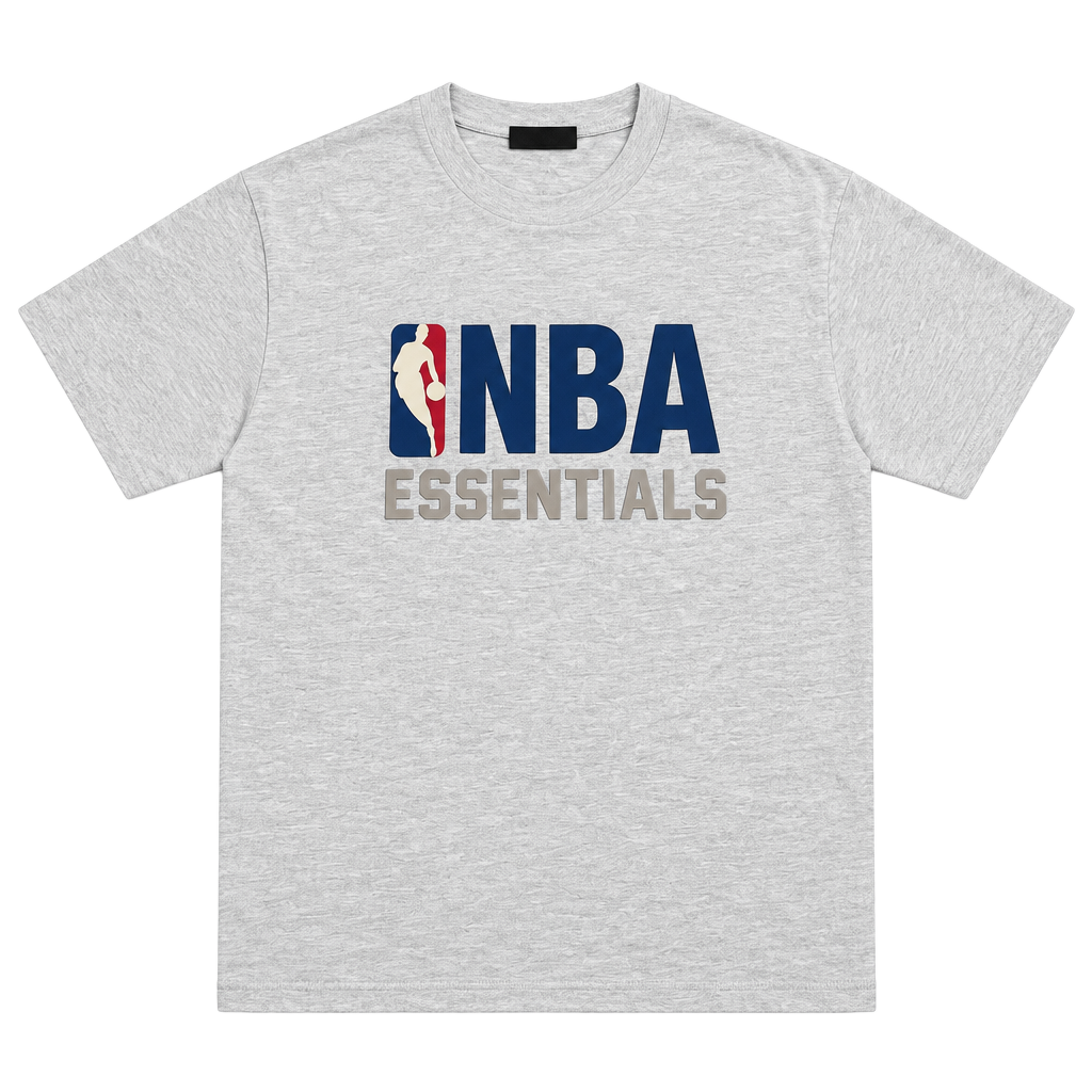 Fear of God Essentials x NBA T-Shirt Light Heather Gray 1