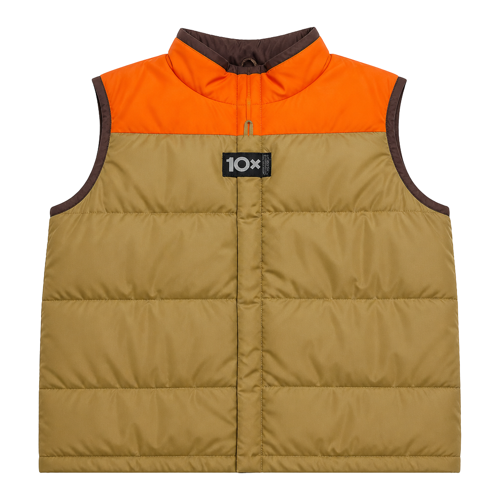 Vintage 10X Orange Down Puffer Hunting Jacket Prime Northern Goose Down 1