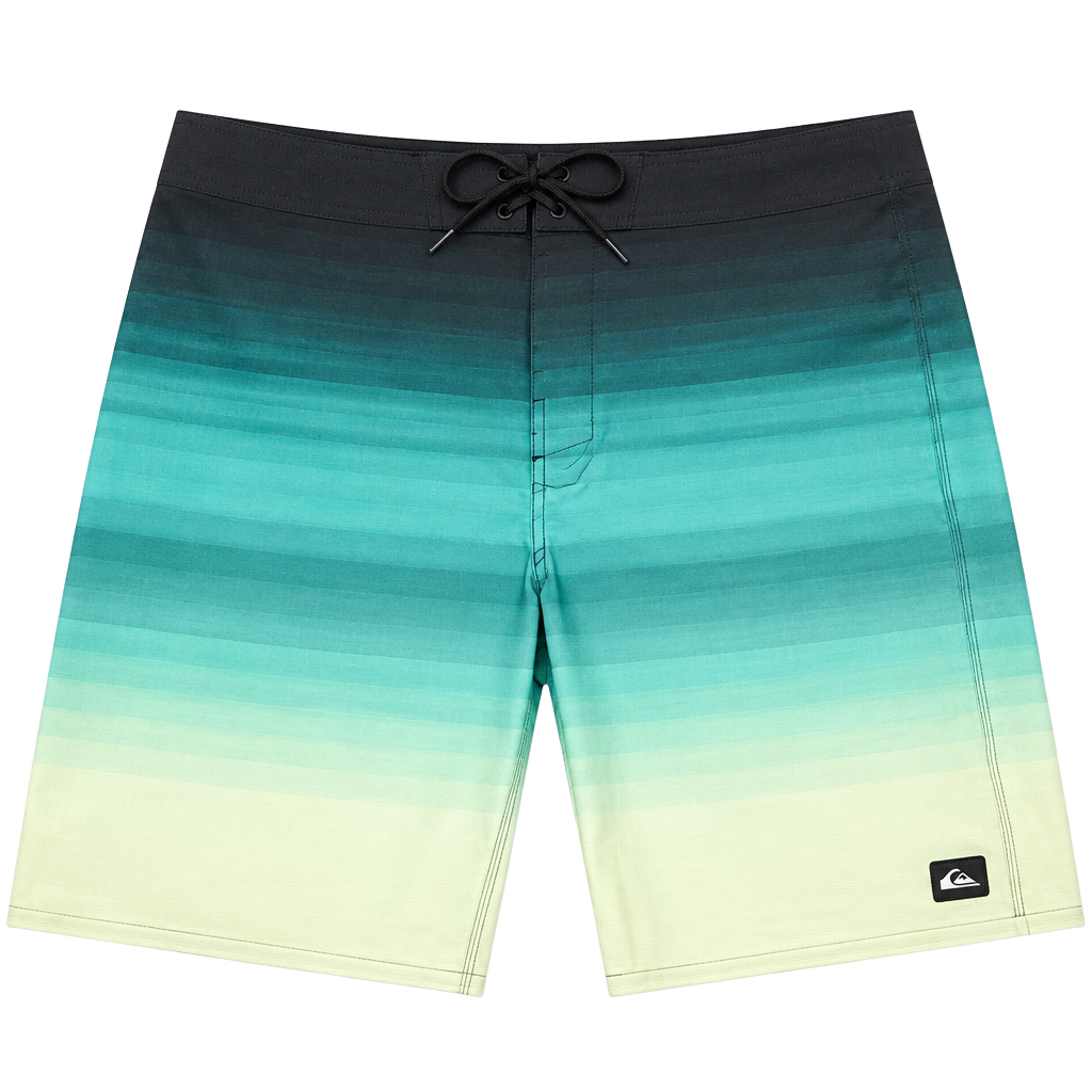 O'Neill Men’s Board Shorts Size 38 Black/Blue/Green Striped Drawstring Pocket 1