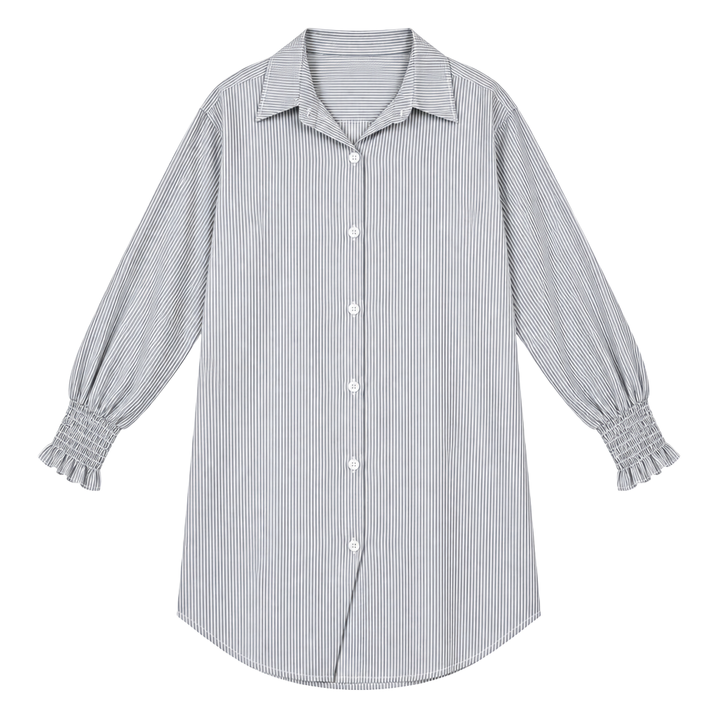 107-Unbranded Striped Oversized Button Down Shirt Dress Size 4XL 1