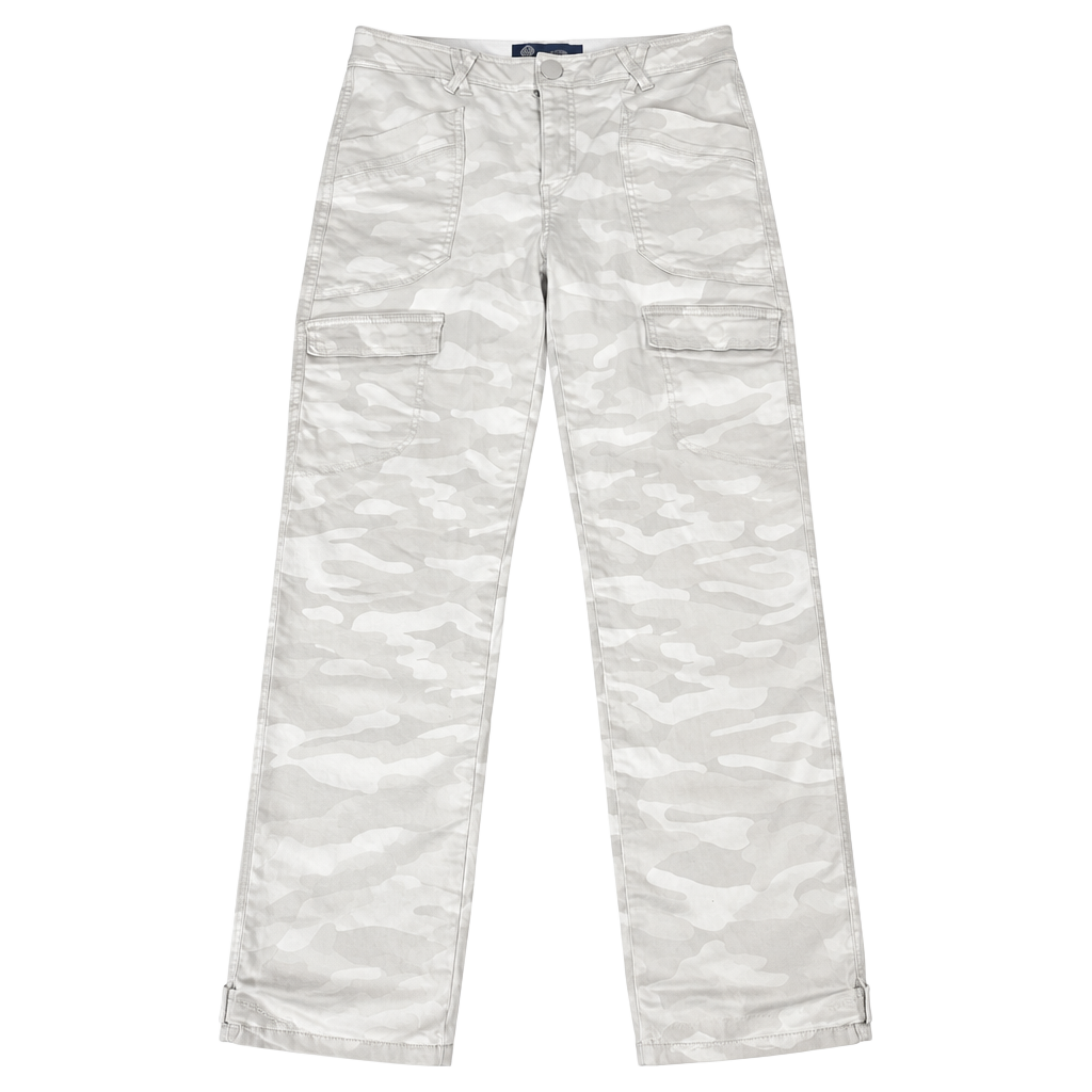 121-Democracy Ab-Solution Cargo Pants Size 4 Beige White Camo 1