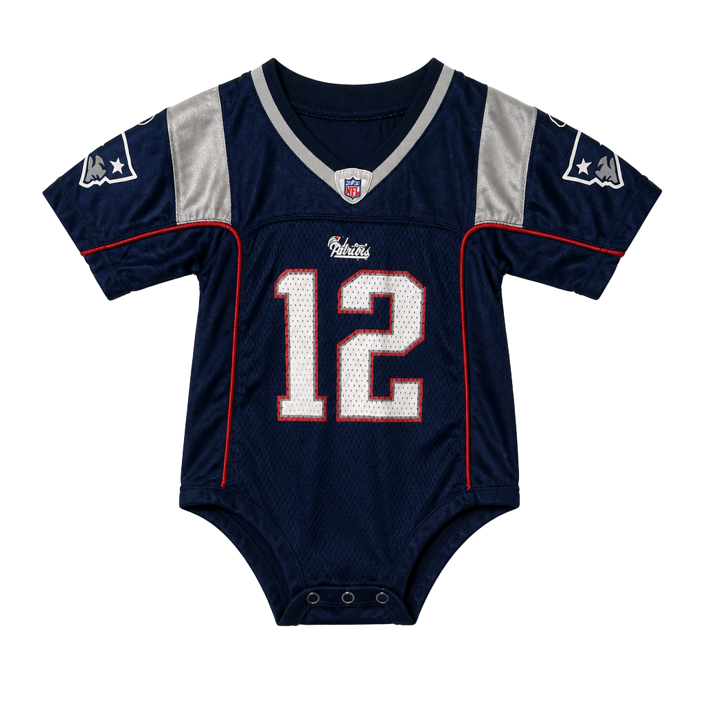Reebok New England Patriots Tom Brady 12 Infant Football Jersey Onsie 1