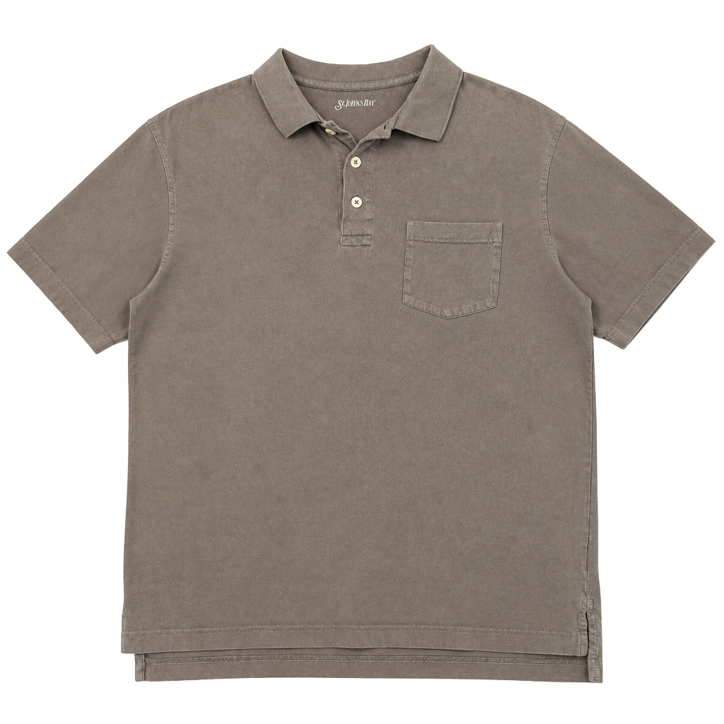 GUC St. John's Bay Short Sleeve Cotton Jersey Polo Shirt with Chest Pocket, XL 1