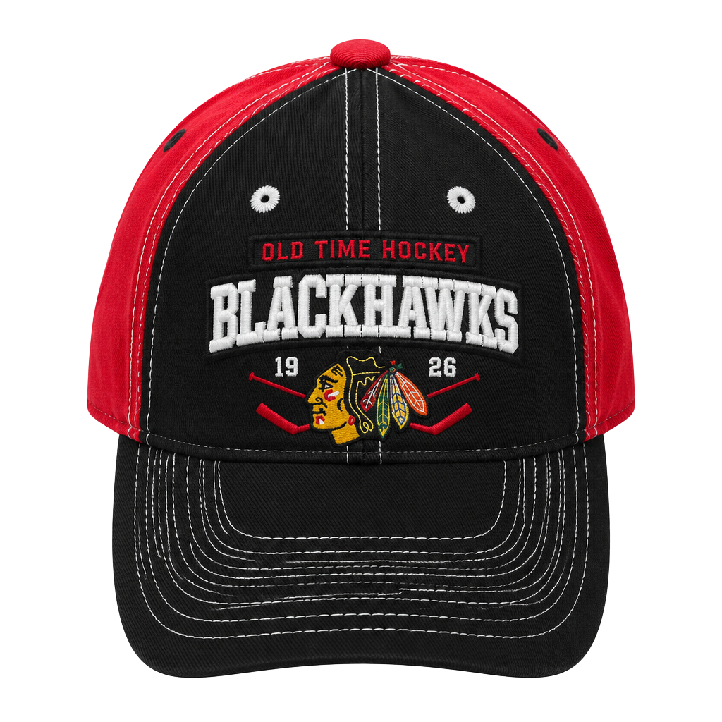 Old Time Hockey Chicago Blackhawks NHL Hat Red Black 1