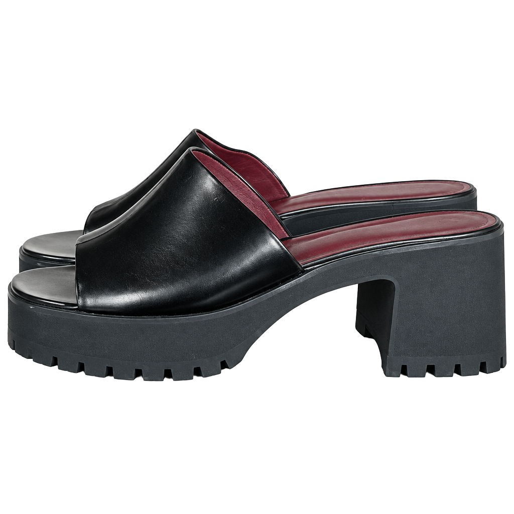 STAUD Black Platform Slide Mules size 38 1