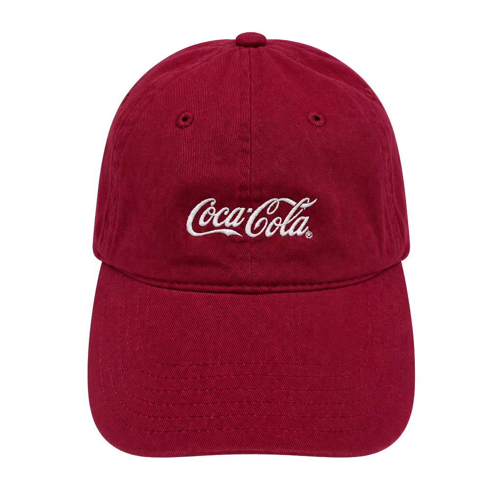 Coca-Cola Embroidered Logo Baseball Cap Red 1