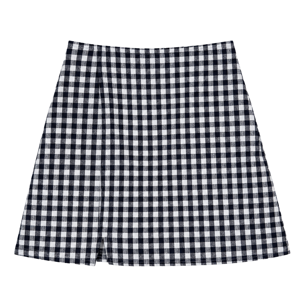 NWT American Eagle Black & White Gingham XXS Skirt 1