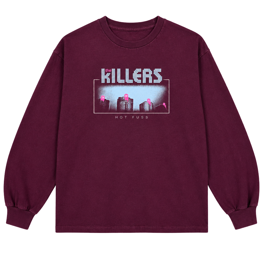 The Killers “Hot Fuss” Album Long Sleeve Band Shirt, Size Large Maroon 1