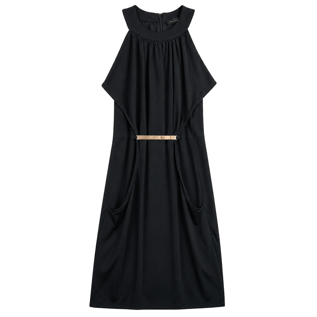 The Limited Halter Dress Size 0 Black Gold Accent 1