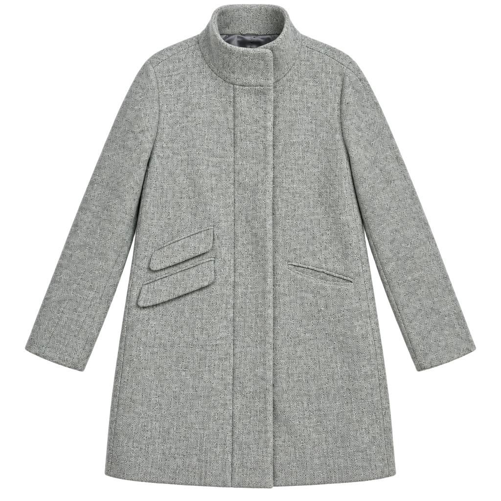 J.Crew Cocoon Coat Italian Stadium-Cloth Wool Heather Grey 1