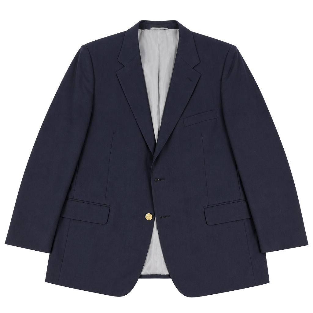 Mappelli de Milano 100% Wool Navy Blue Blazer Sport Coat Gold Buttons Size 48R 1