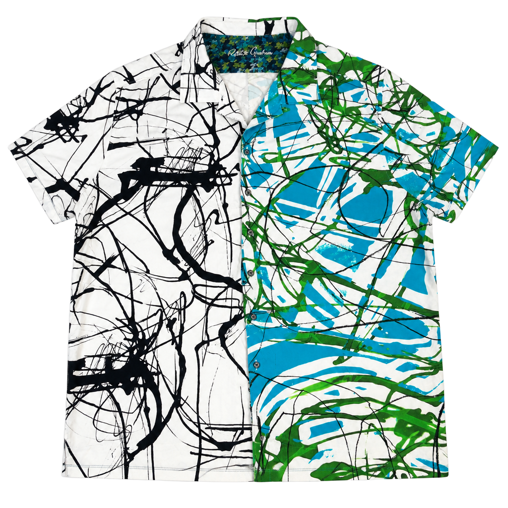 Robert Graham Vibrant Abstract Splatter Print Button-Down Shirt Men’s 3XL 1